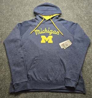 NWT Michigan Wolverines Colosseum Maze & Blue Hoodie Women's Medium